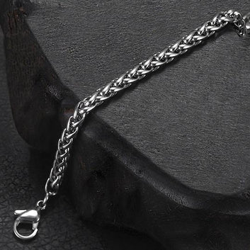 Italian Stainless Steel Platinum Plated Rope Chain for Men